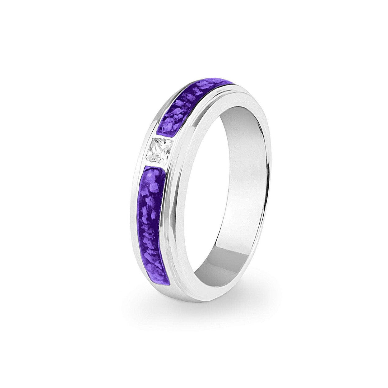 Load image into Gallery viewer, EverWith Unisex Remembrance Memorial Ashes Ring with Fine Crystal