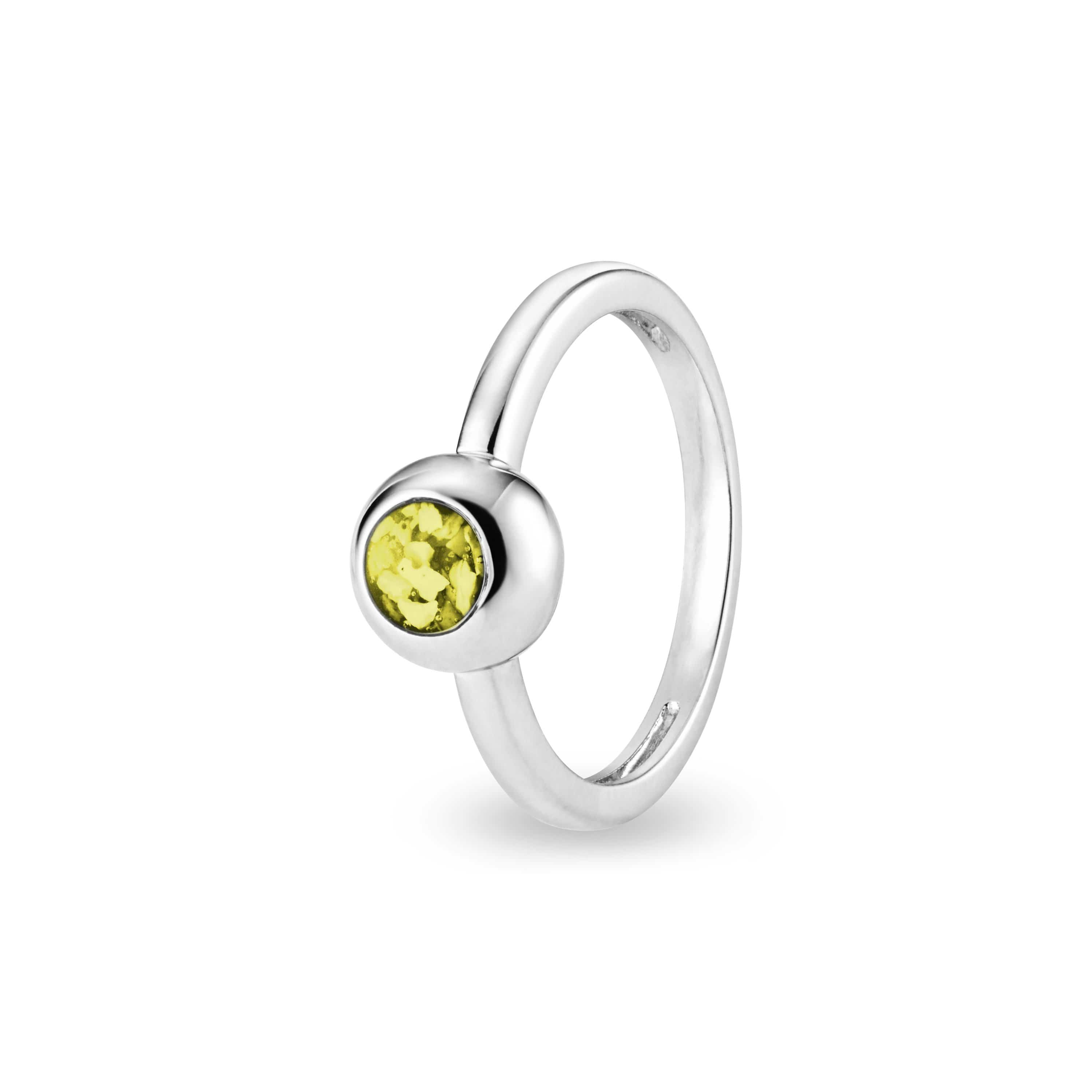 EverWith Ladies Rondure Memorial Ashes Ring Yellow