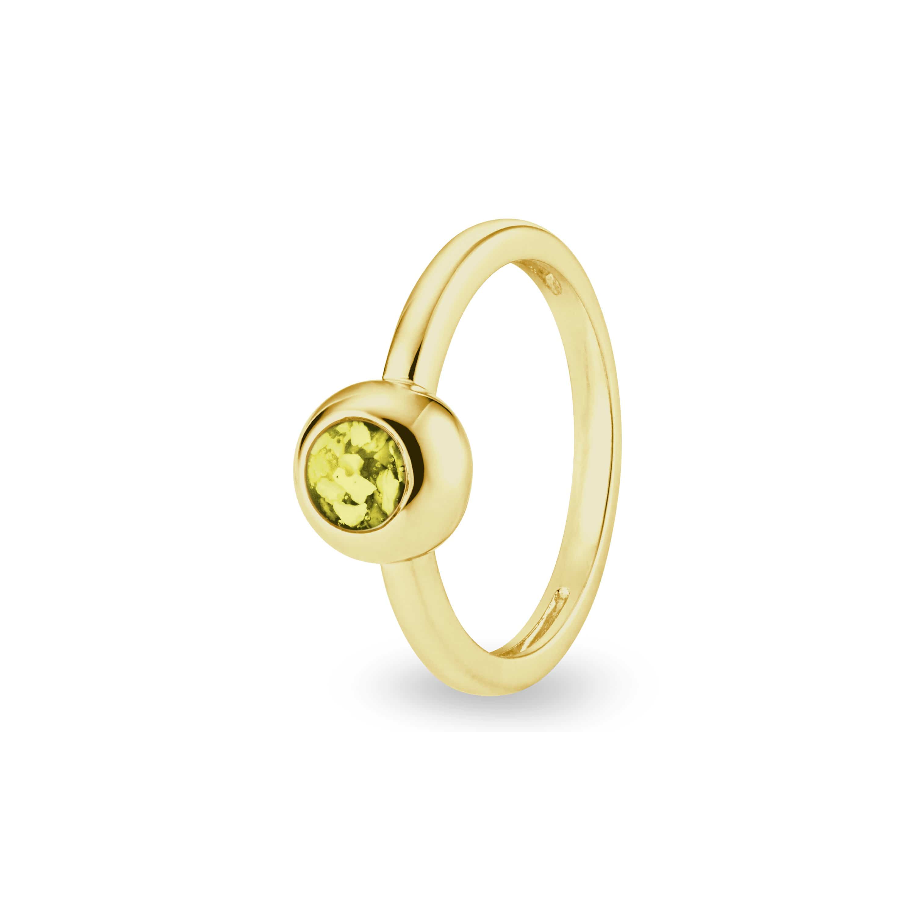 EverWith Ladies Rondure Memorial Ashes Ring 9k Yellow Gold Yellow