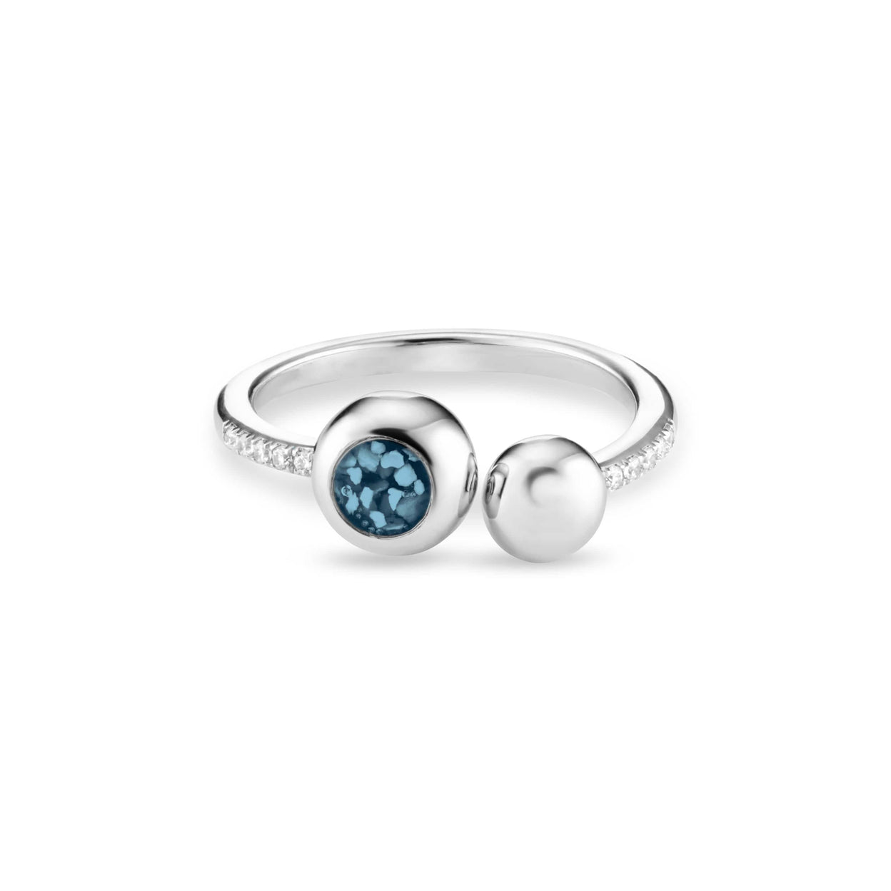 Load image into Gallery viewer, EverWith Ladies Rondure Array and Sphere Memorial Ashes Ring