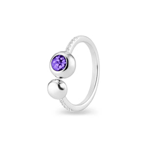 EverWith Ladies Rondure Array and Sphere Memorial Ashes Ring