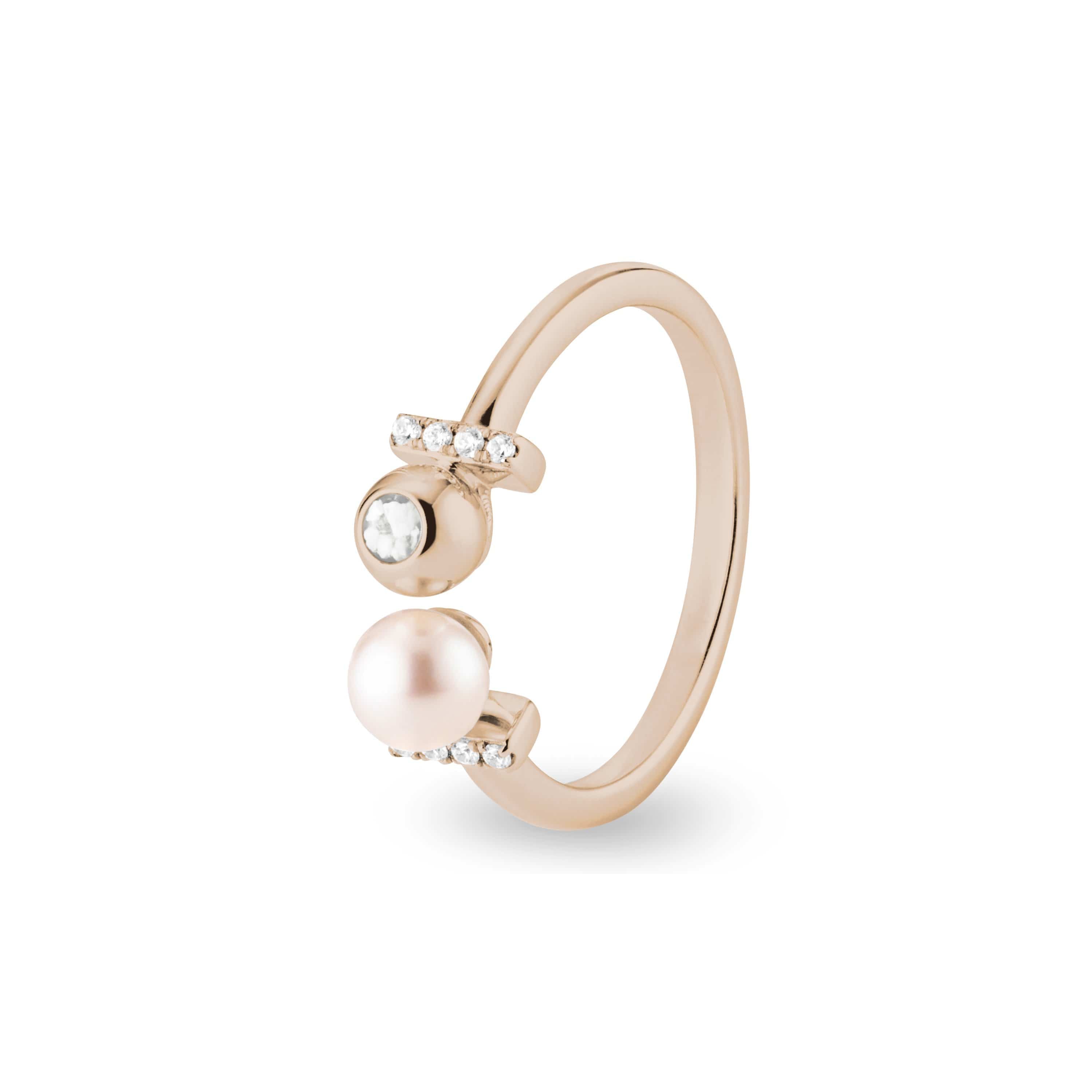 EverWith Ladies Rondure Opulence Memorial Ashes Ring 9k Rose Gold White
