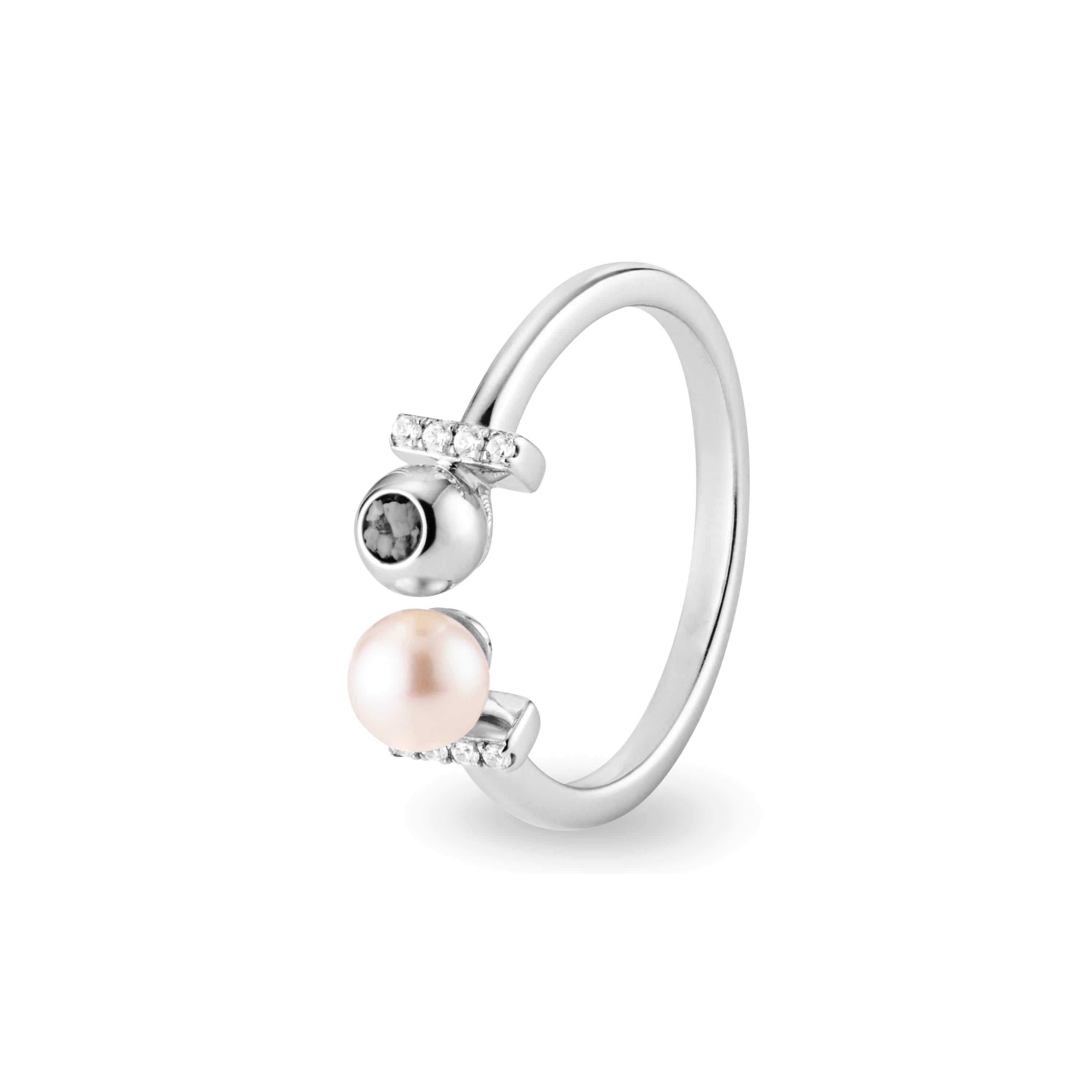 EverWith Ladies Rondure Opulence Memorial Ashes Ring Black