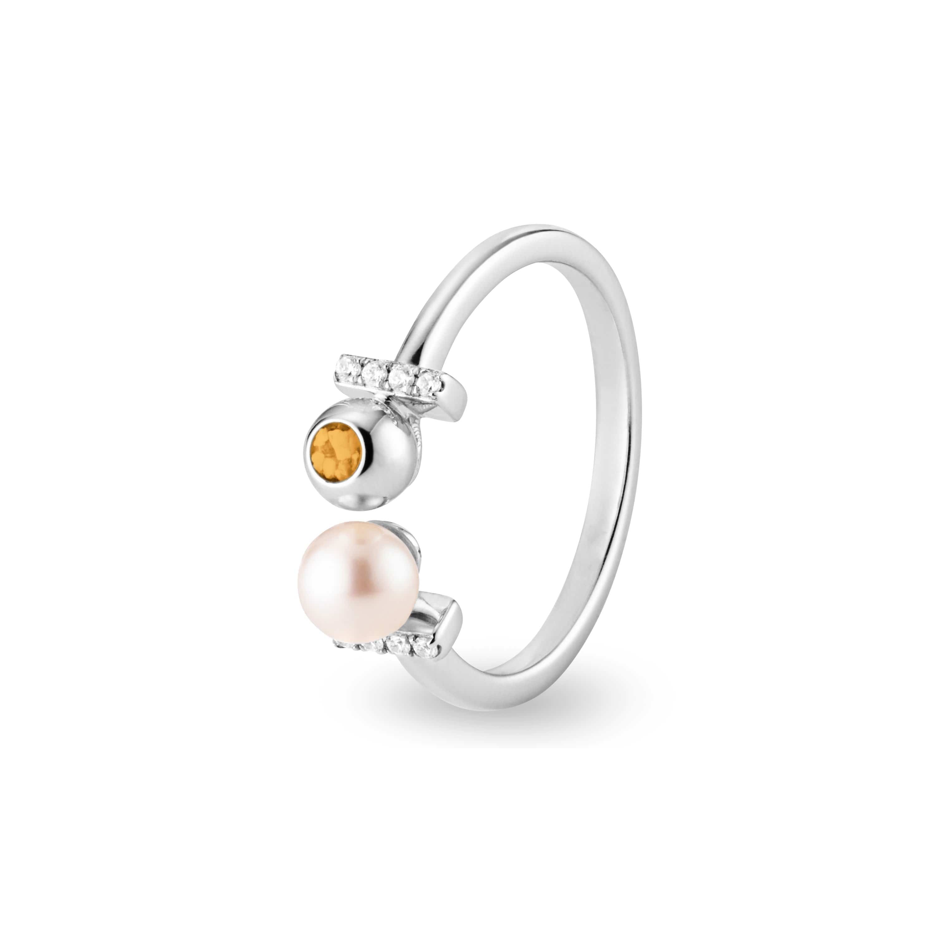 EverWith Ladies Rondure Opulence Memorial Ashes Ring Orange
