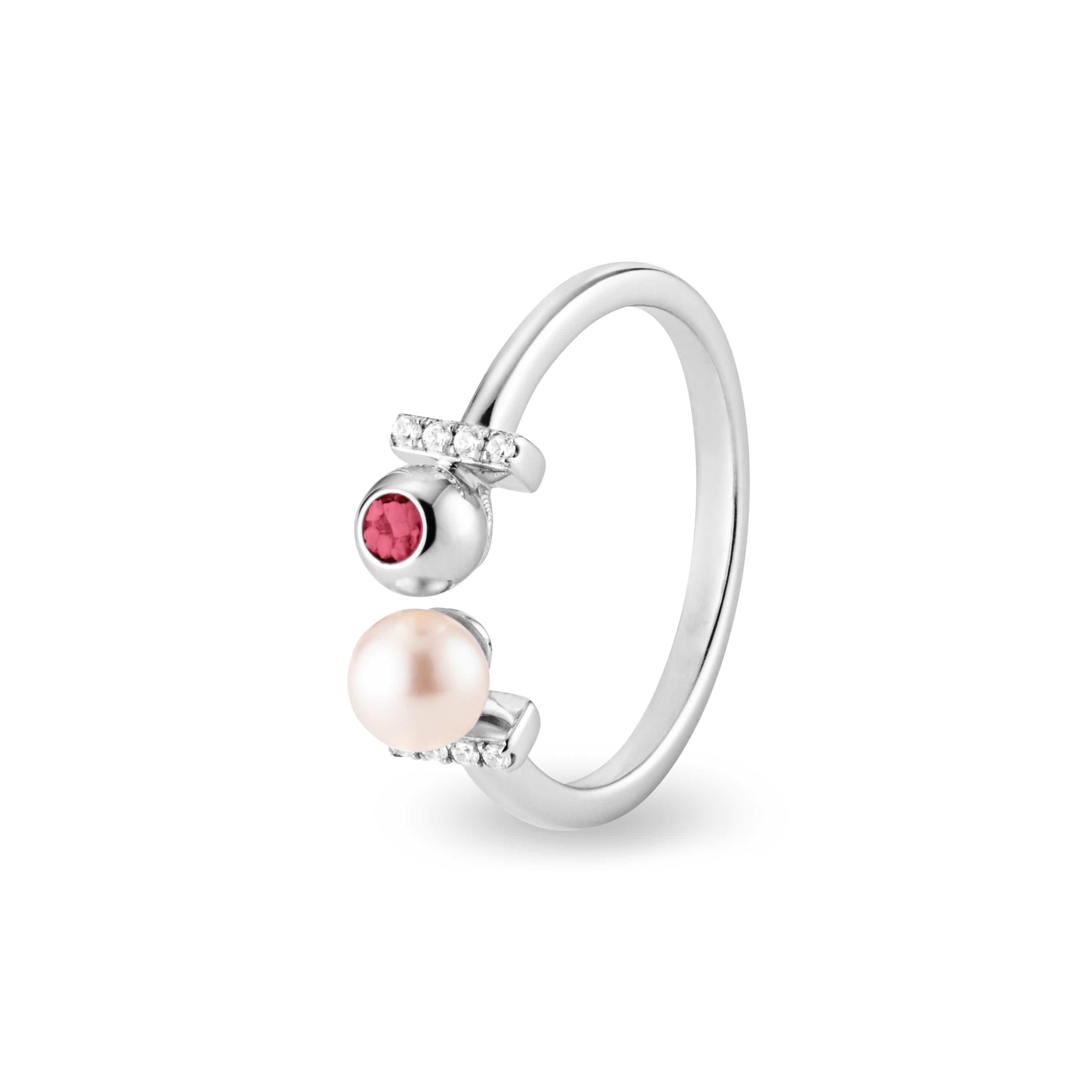 EverWith Ladies Rondure Opulence Memorial Ashes Ring Red