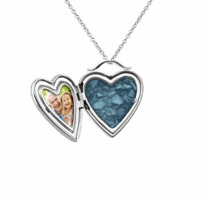 EverWith Always On My Mind Heart Shaped Sterling Silver Memorial Ashes Locket