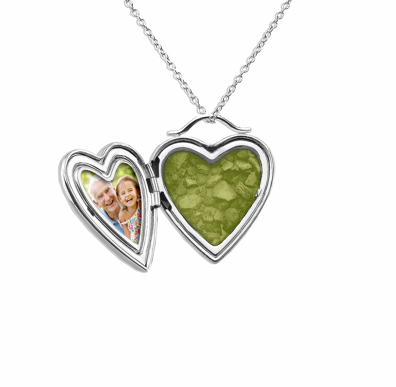 Load image into Gallery viewer, EverWith Shining Star Heart Shaped Sterling Silver Memorial Ashes Locket