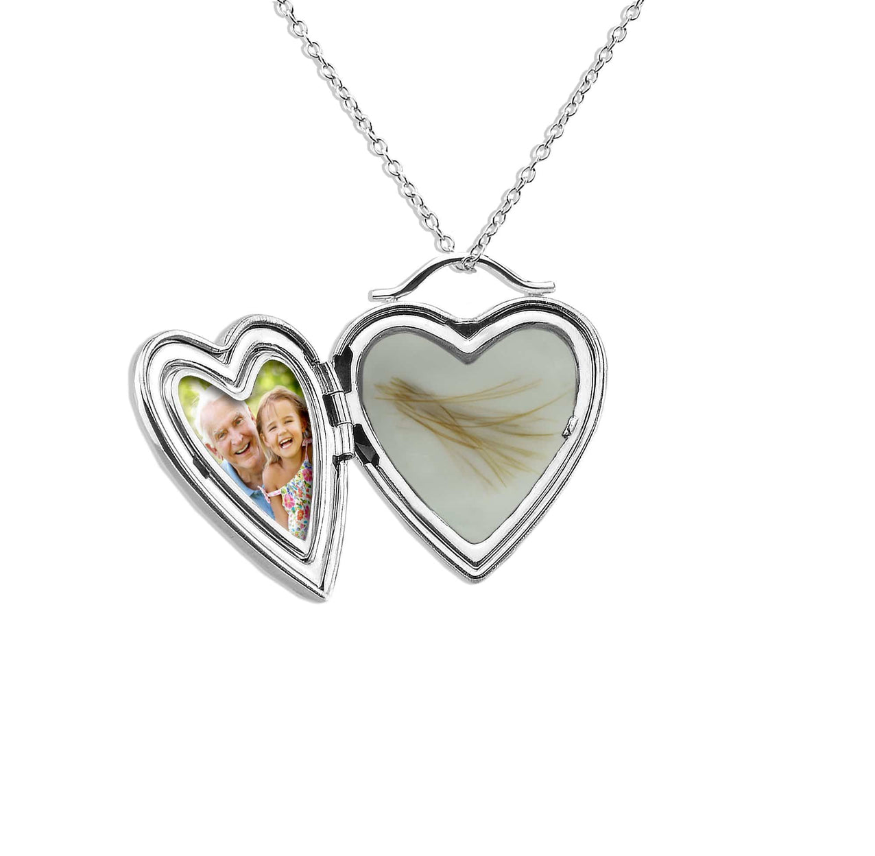 Load image into Gallery viewer, EverWith Shining Star Heart Shaped Sterling Silver Memorial Ashes Locket