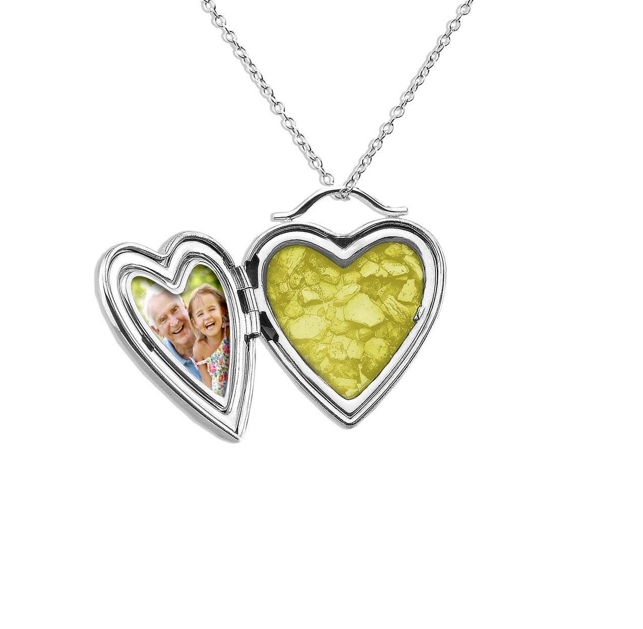 Load image into Gallery viewer, EverWith Shining Star Heart Shaped Sterling Silver Memorial Ashes Locket