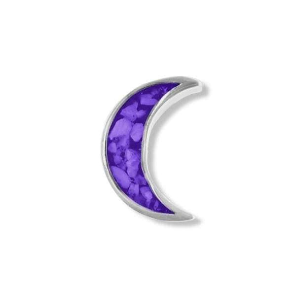 EverWith Large Moon Memorial Ashes Element for Glass Locket Purple