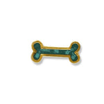 EverWith Large Dog Bone Memorial Ashes Element for Glass Locket 9k Yellow Gold Aqua