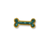 EverWith Large Dog Bone Memorial Ashes Element for Glass Locket 9k Yellow Gold Aqua