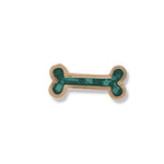 EverWith Large Dog Bone Memorial Ashes Element for Glass Locket 9k Rose Gold Aqua