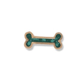 EverWith Large Dog Bone Memorial Ashes Element for Glass Locket 9k Rose Gold Aqua
