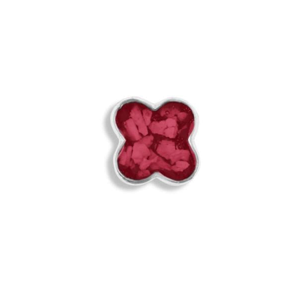 EverWith Large Clover Memorial Ashes Element for Glass Locket Red