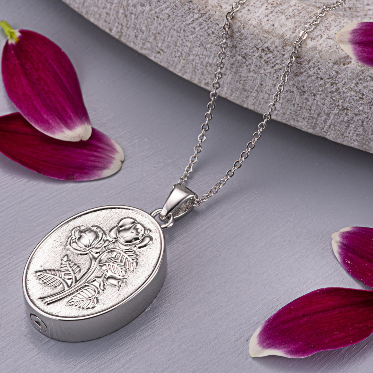 Load image into Gallery viewer, EverWith Self-fill Blossoming Rose Memorial Ashes Pendant
