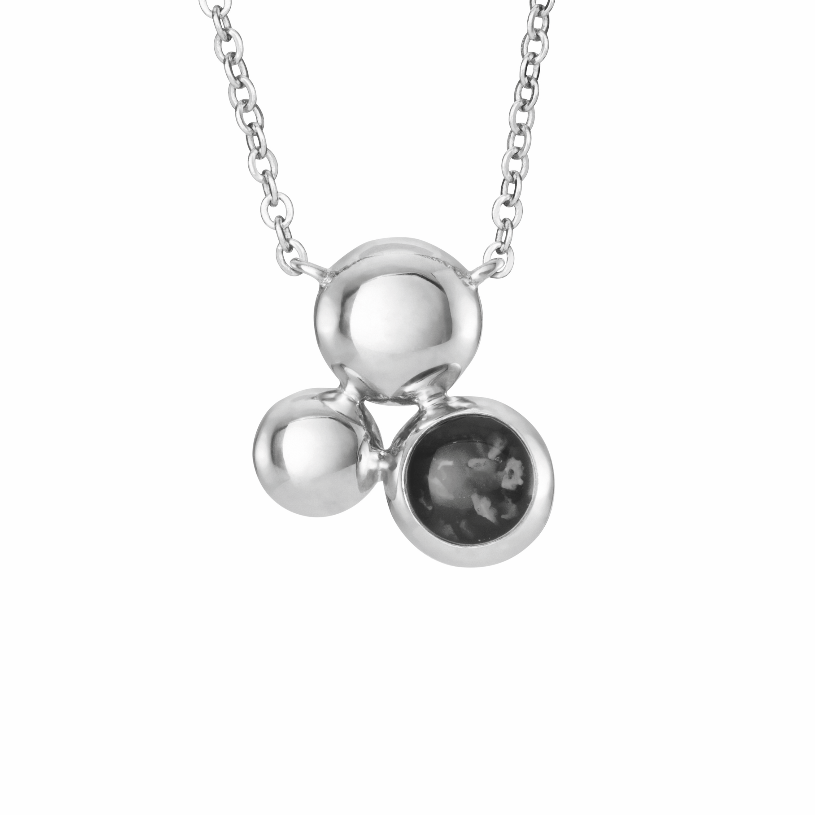 EverWith Ladies Rondure Array Memorial Ashes Necklace Black
