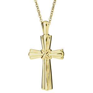 EverWith Self-fill Ridged Cross Memorial Ashes Pendant
