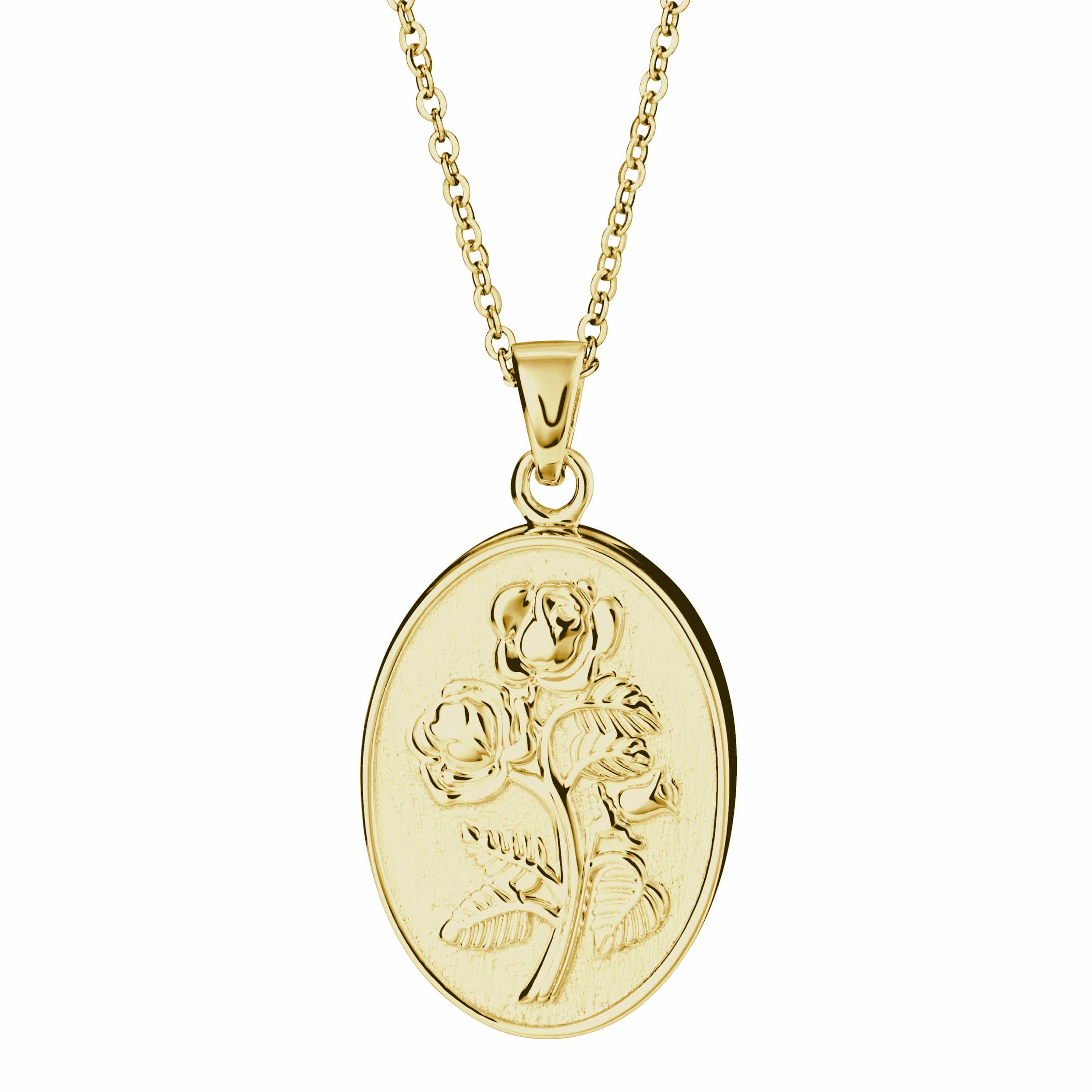 EverWith Self-fill Blossoming Rose Memorial Ashes Pendant 9k Yellow Gold