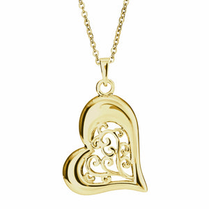 EverWith Self Fill Intricate Heart Memorial Ashes Pendant