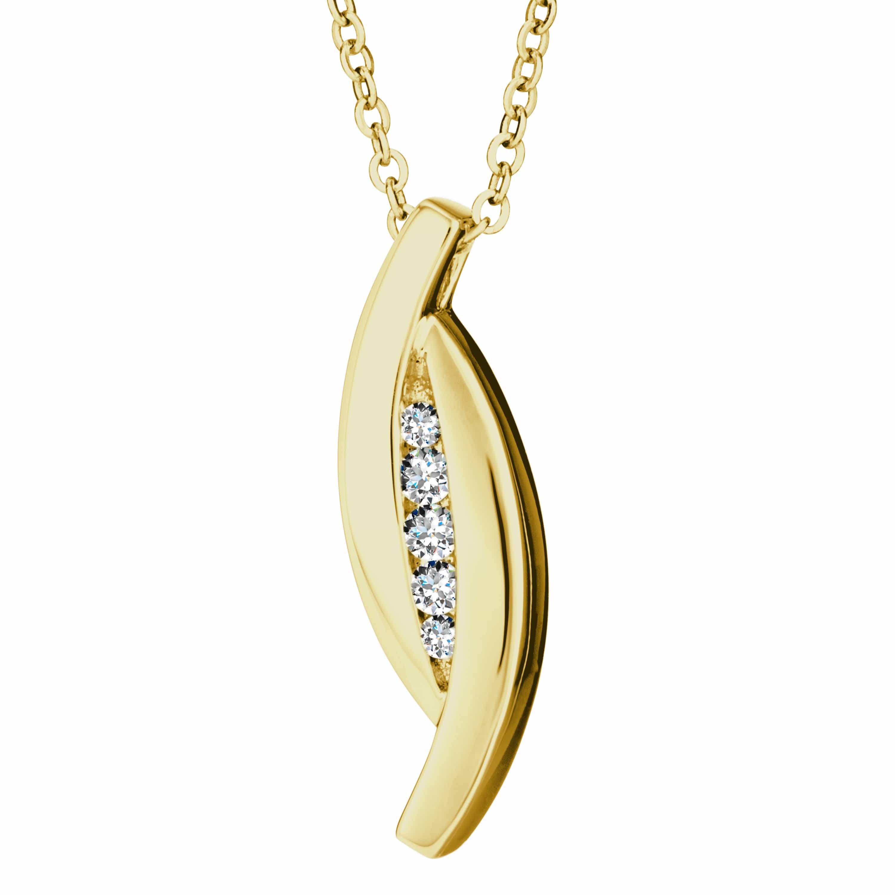 EverWith Self-fill Encompass Memorial Ashes Pendant with Crystals 9k Yellow Gold