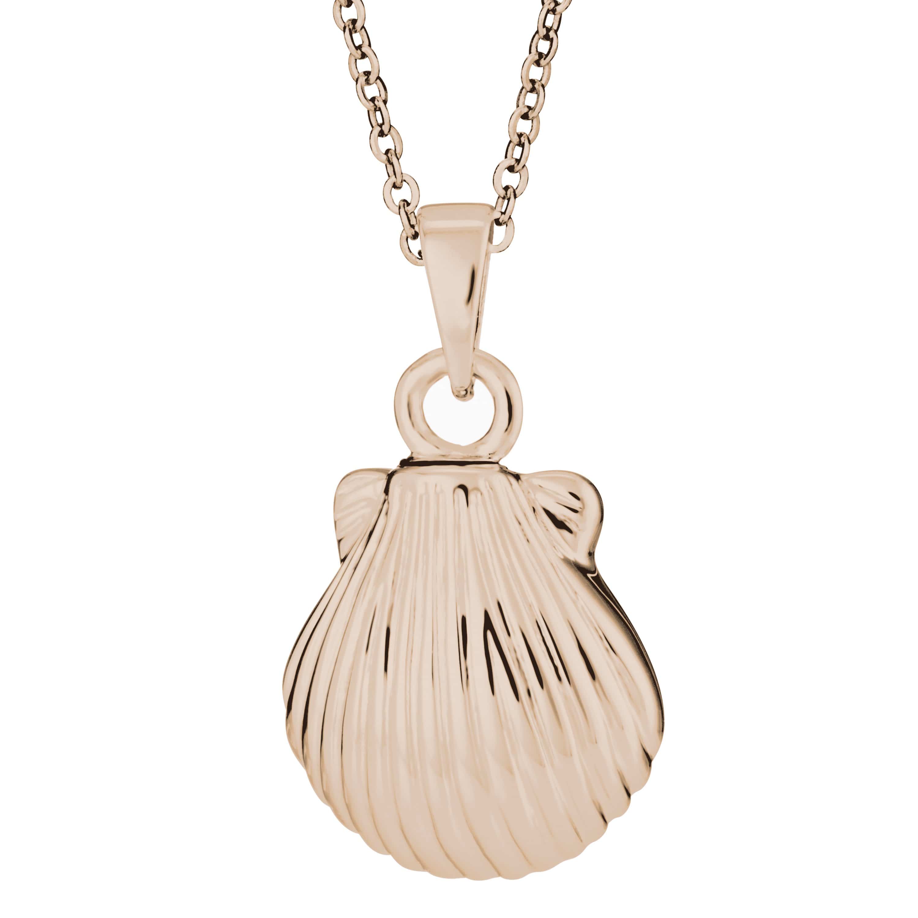 EverWith Self-fill Seashell Memorial Ashes Pendant 9k Rose Gold