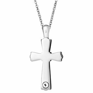 EverWith Self-fill Ridged Cross Memorial Ashes Pendant