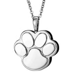 EverWith Self-fill Paw Forever Memorial Ashes Pendant 9k White Gold Fill