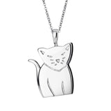 EverWith Self-fill Cat Memorial Ashes Pendant 9k White Gold Fill