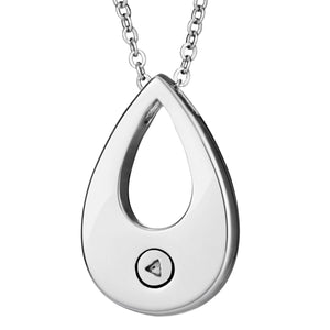 EverWith Self-fill Droplet Memorial Ashes Pendant with Crystals