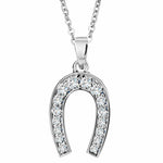 EverWith Self-fill Everlasting Love Memorial Ashes Pendant with Crystals 9k White Gold Fill