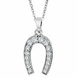 EverWith Self-fill Everlasting Love Memorial Ashes Pendant with Crystals 9k White Gold Fill