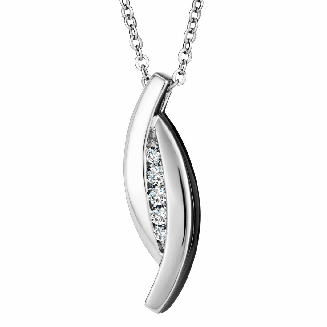 EverWith Self-fill Encompass Memorial Ashes Pendant with Crystals