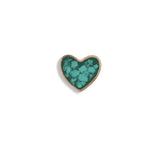 EverWith Small Heart Memorial Ashes Element for Glass Locket 9k Rose Gold Aqua