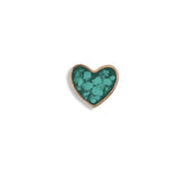 EverWith Small Heart Memorial Ashes Element for Glass Locket 9k Rose Gold Aqua