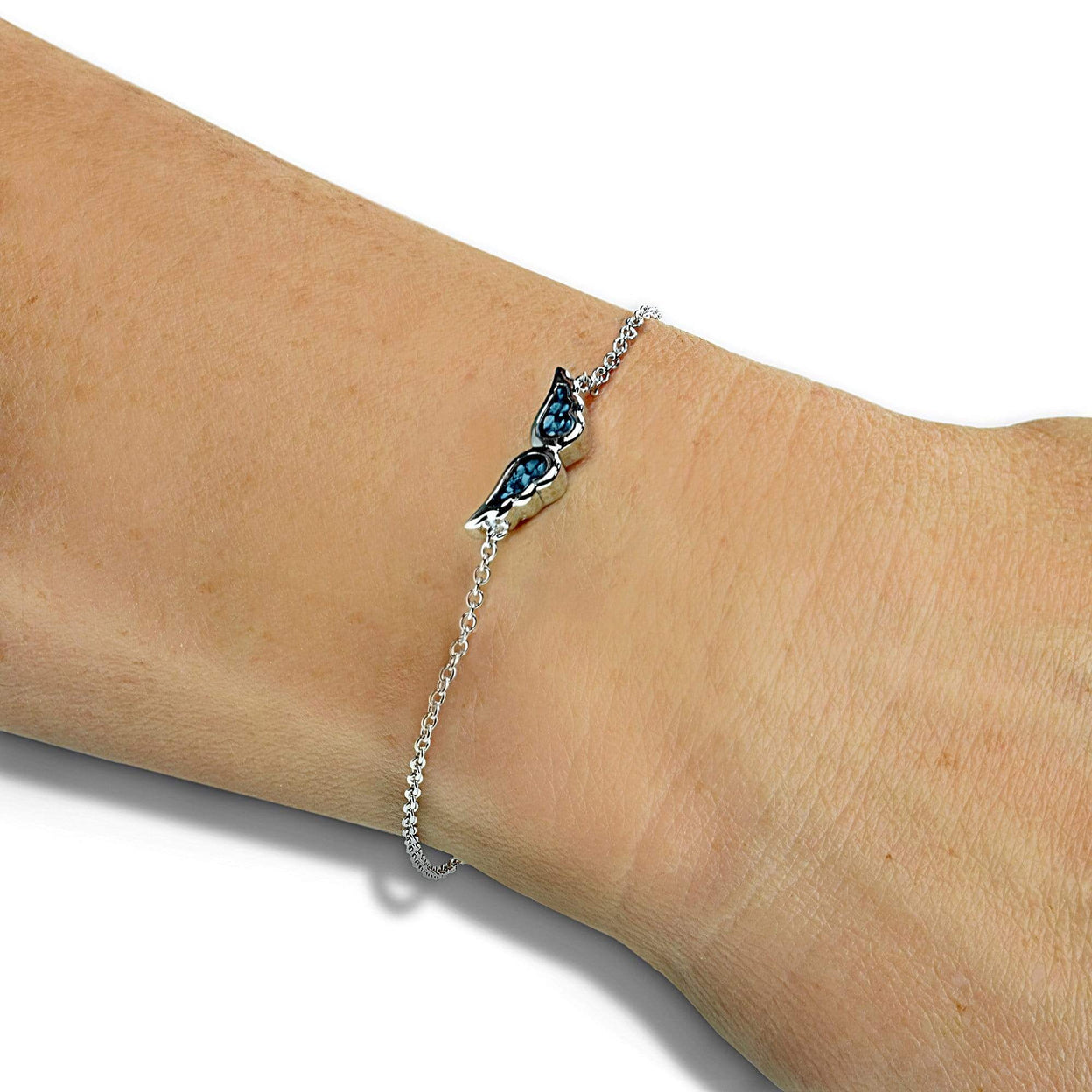 Load image into Gallery viewer, EverWith Ladies Angel Wings Memorial Ashes Bracelet