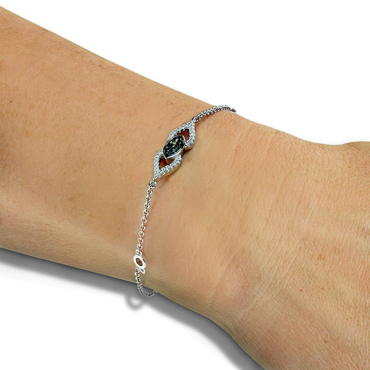 Load image into Gallery viewer, EverWith Ladies Respect Memorial Ashes Bracelet with Fine Crystals