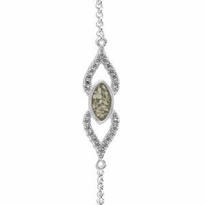 EverWith Ladies Respect Memorial Ashes Bracelet with Fine Crystals