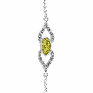 EverWith Ladies Respect Memorial Ashes Bracelet with Fine Crystals