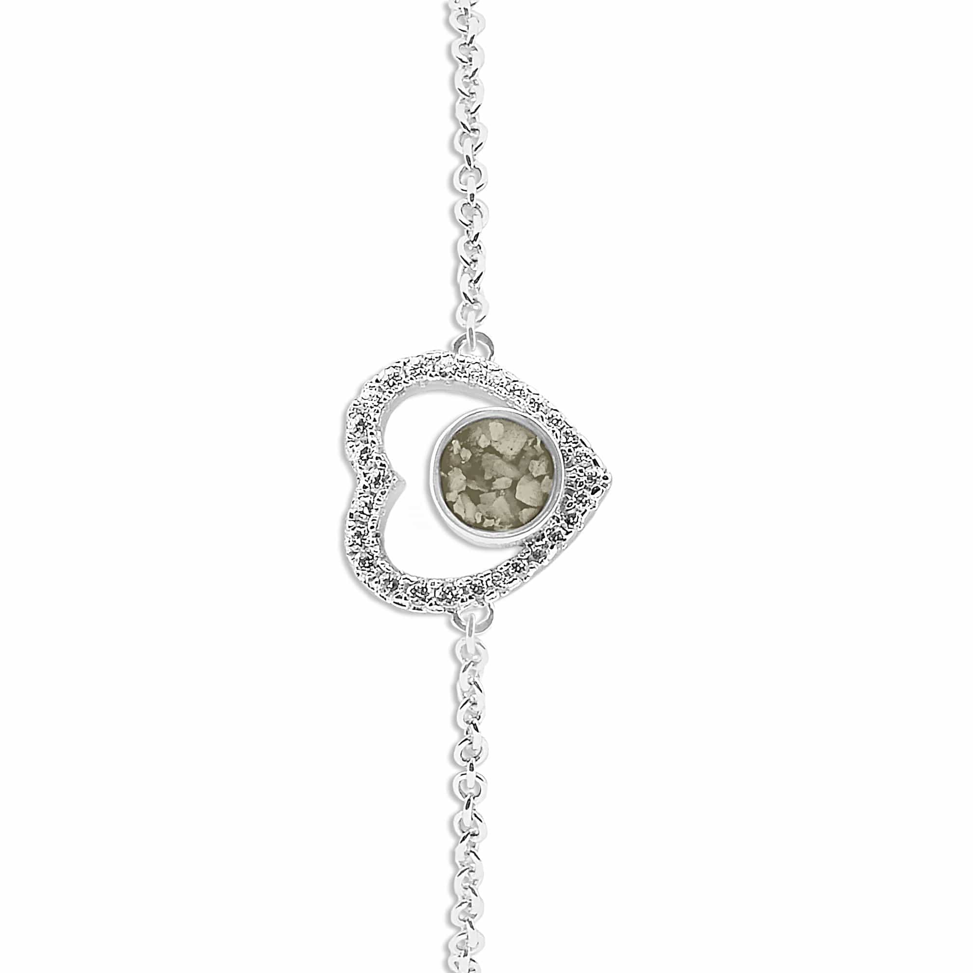 EverWith Ladies Forever Memorial Ashes Bracelet with Fine Crystals Transparent