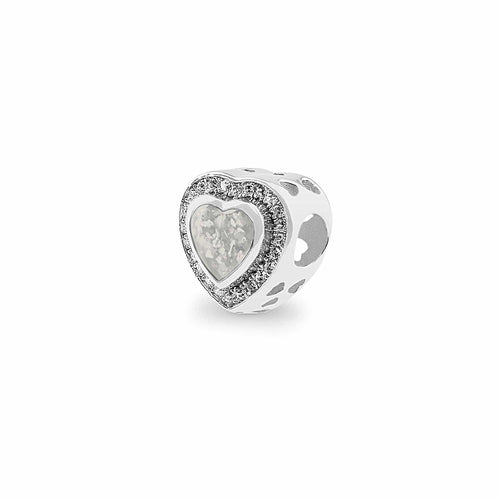 EverWith Comfort Memorial Ashes Charm Bead with Fine Crystals