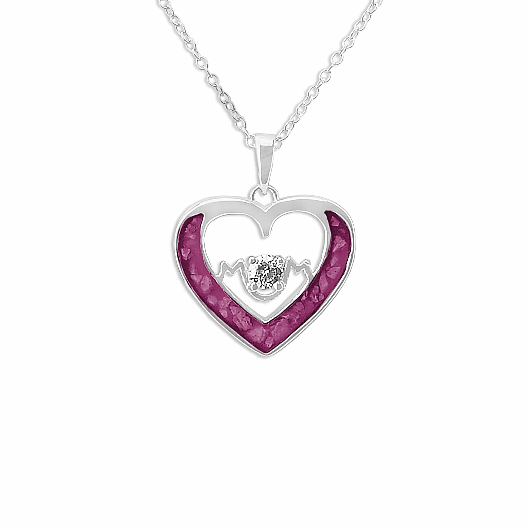 EverWith Ladies Mum Memorial Ashes Pendant with Fine Crystal Violet