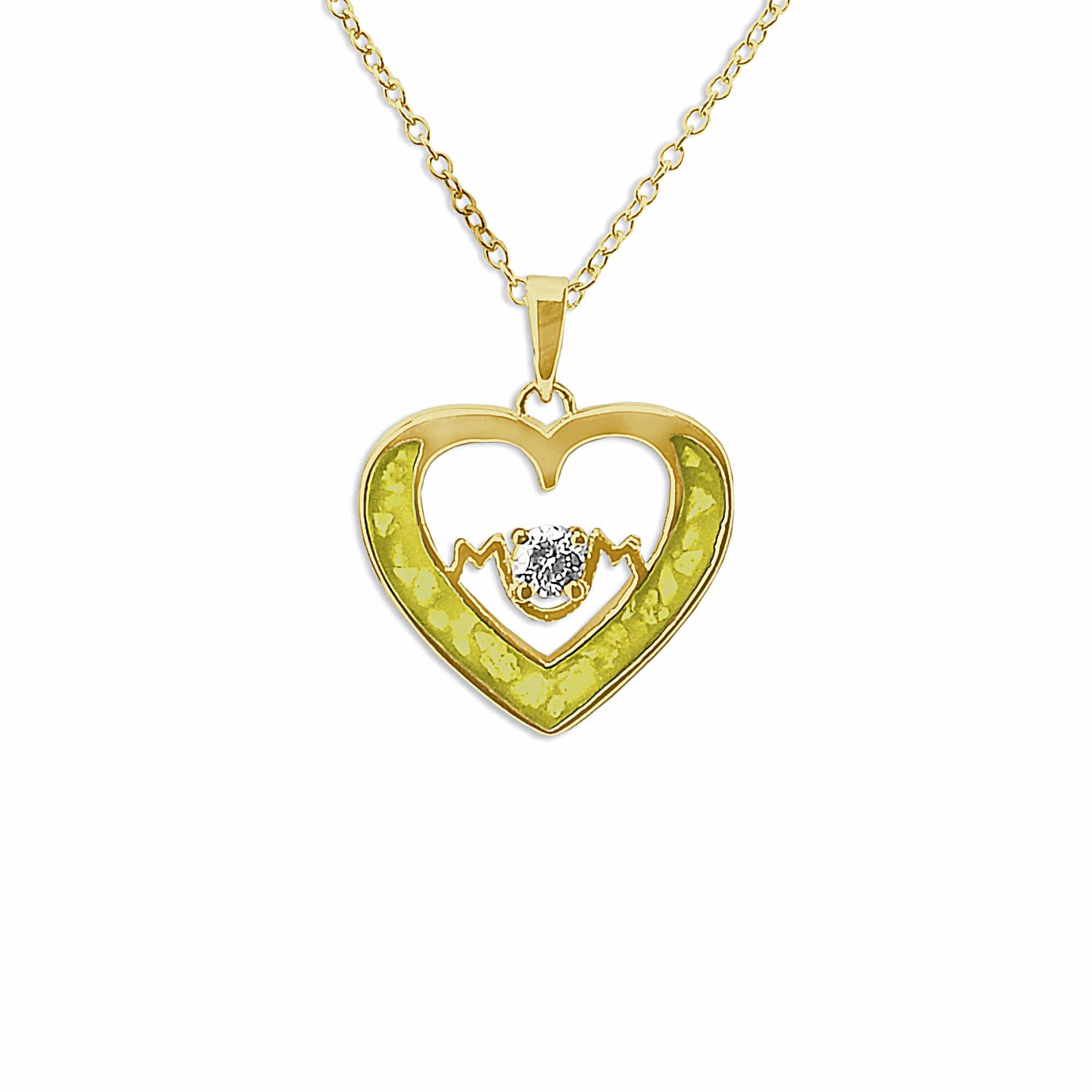 EverWith Ladies Mum Memorial Ashes Pendant with Fine Crystal 9k Yellow Gold Yellow