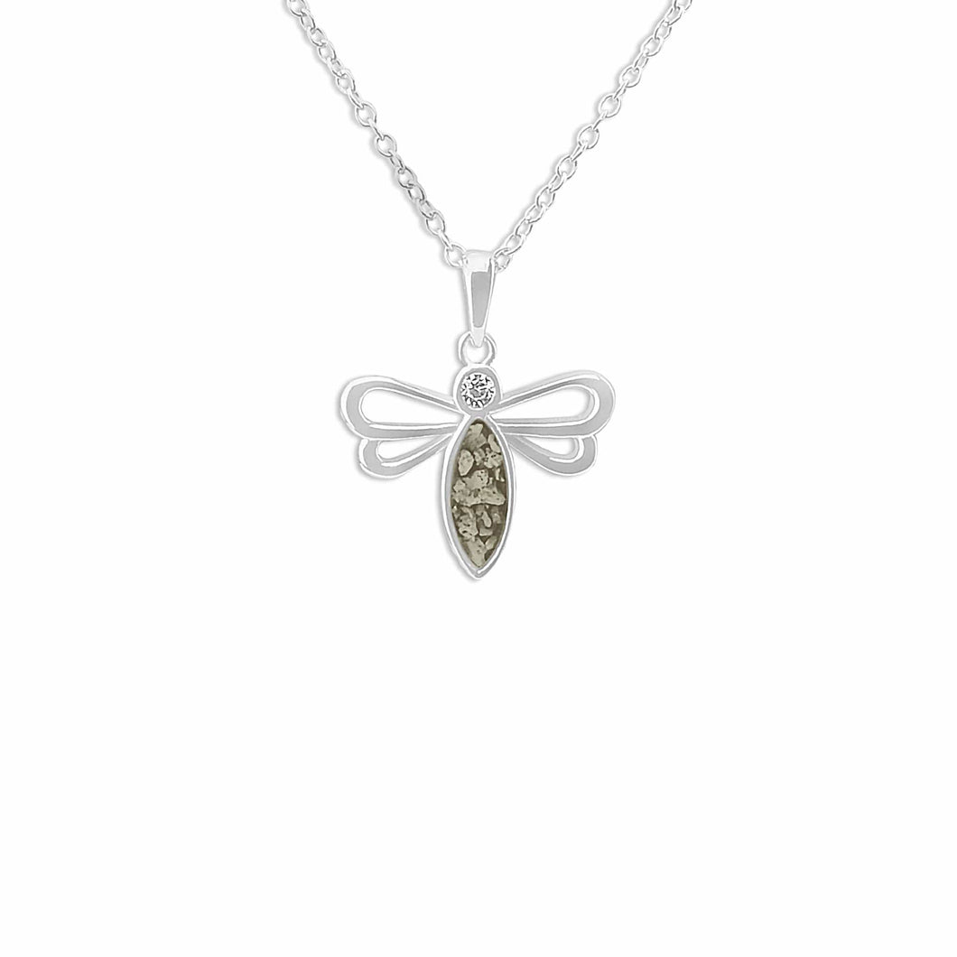 EverWith Ladies Bee Memorial Ashes Pendant with Fine Crystal