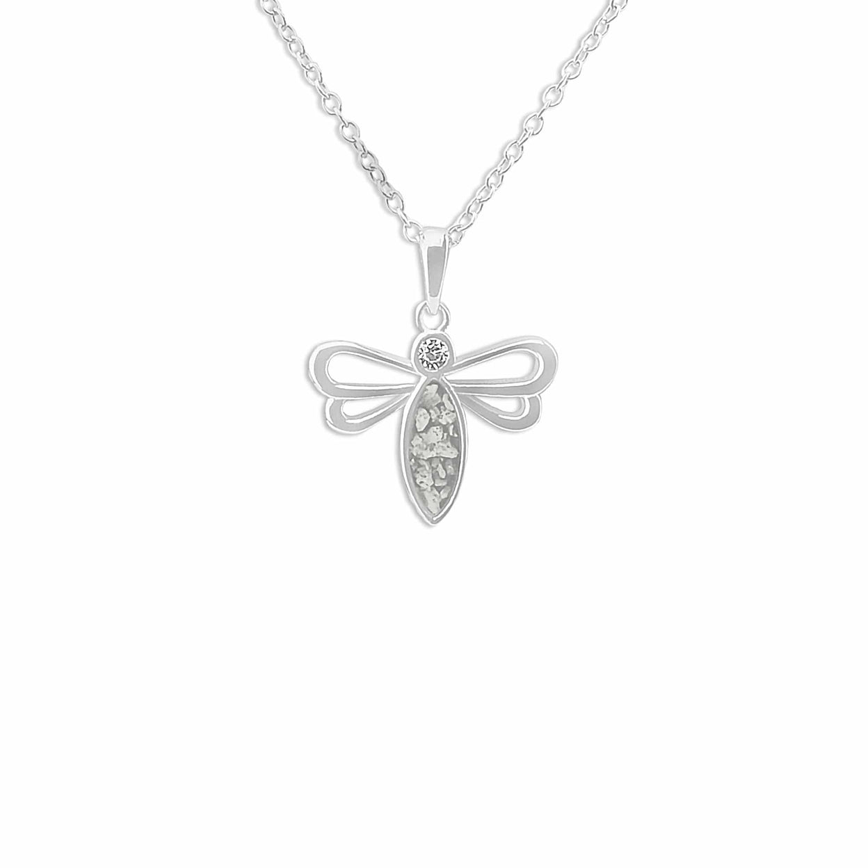 Load image into Gallery viewer, EverWith Ladies Bee Memorial Ashes Pendant with Fine Crystal