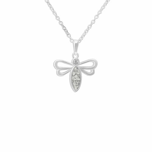EverWith Ladies Bee Memorial Ashes Pendant with Fine Crystal