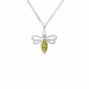 EverWith Ladies Bee Memorial Ashes Pendant with Fine Crystal