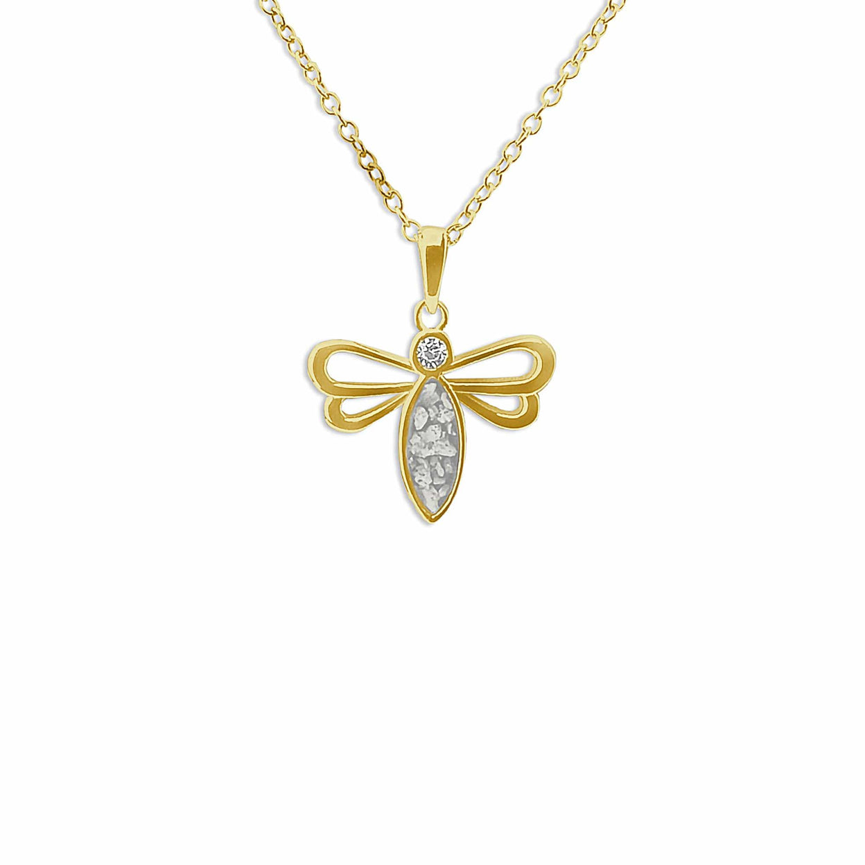 Load image into Gallery viewer, EverWith Ladies Bee Memorial Ashes Pendant with Fine Crystal