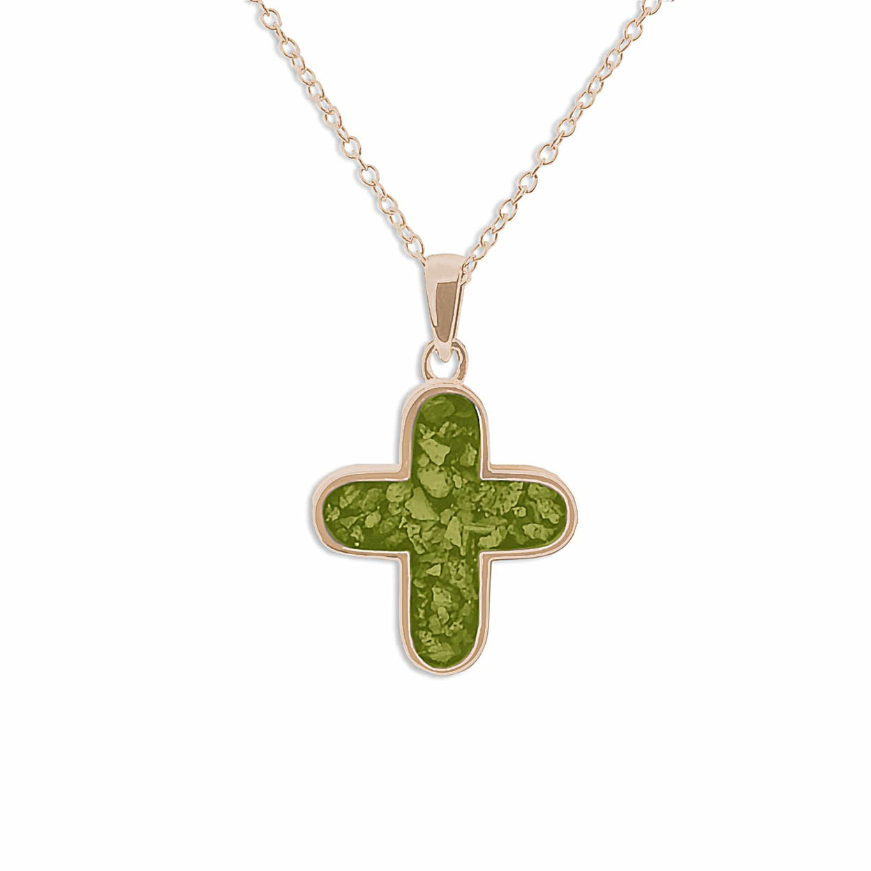 Load image into Gallery viewer, EverWith Unisex  Rounded Cross Memorial Ashes Pendant