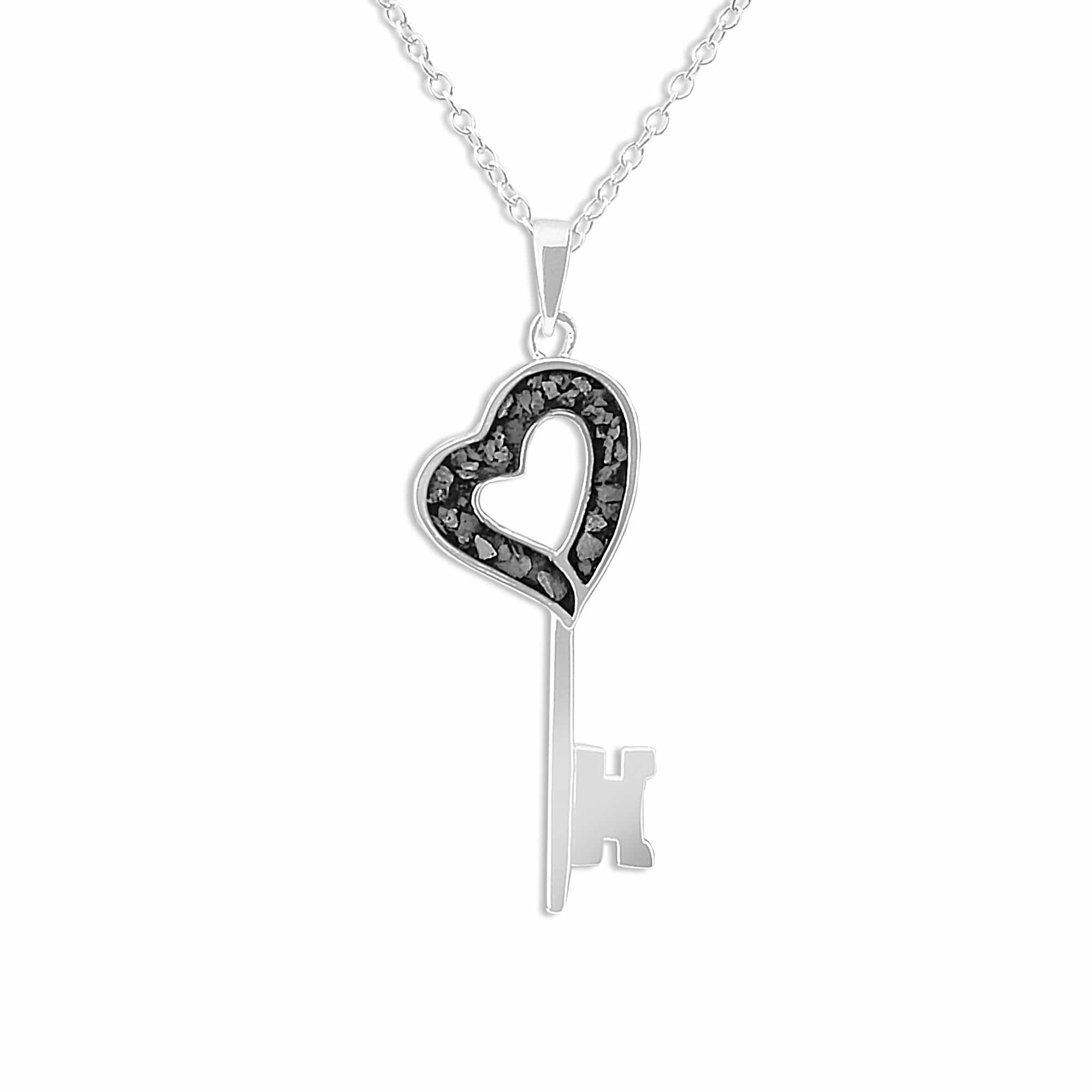 EverWith Ladies Key Memorial Ashes Pendant Black